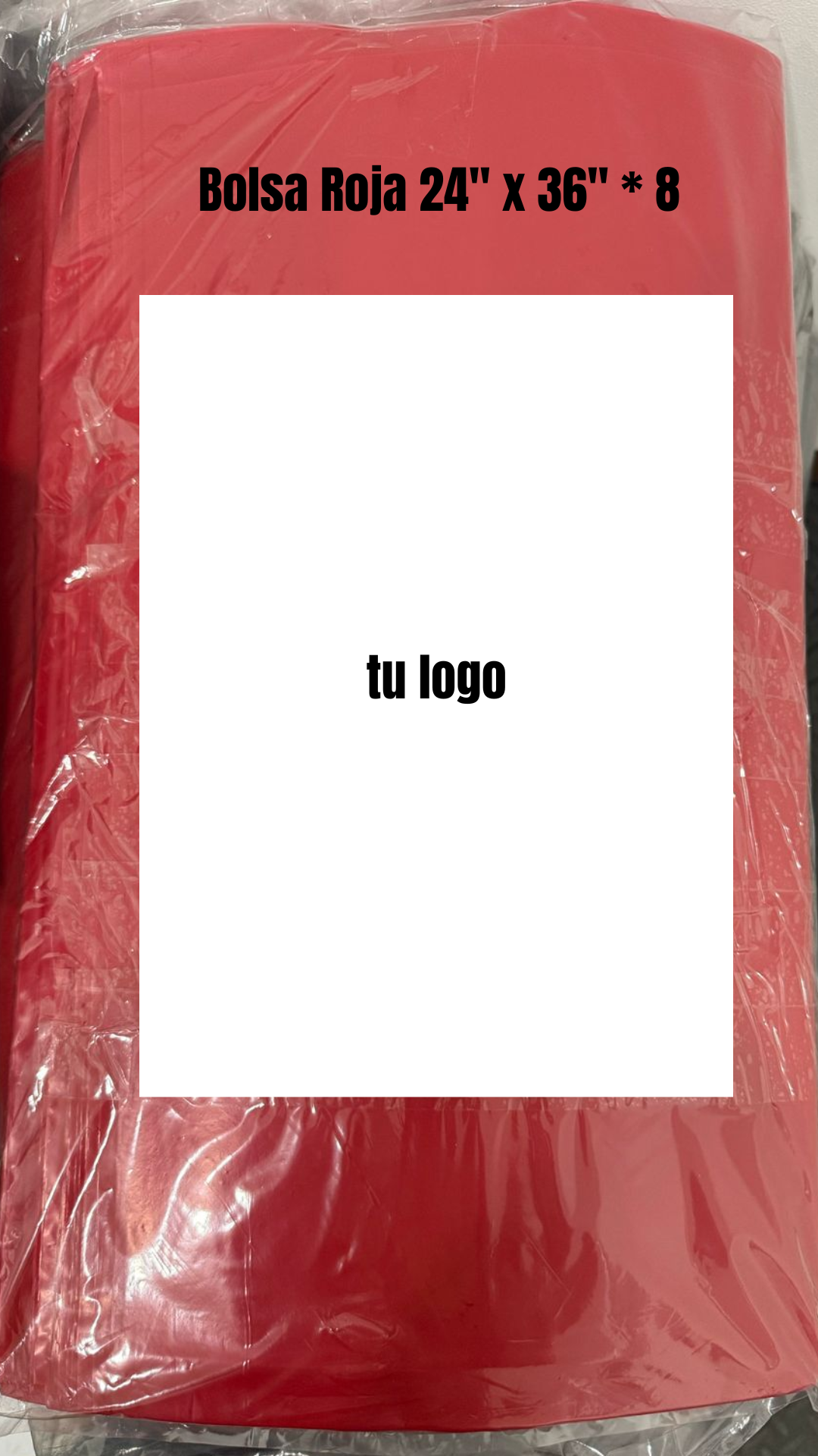 BOLSA Plasticas Hospitalarias - Roja 24 x 36 x 8