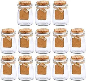 Vaso vidrio c/tapa corcho 100ml - No.8