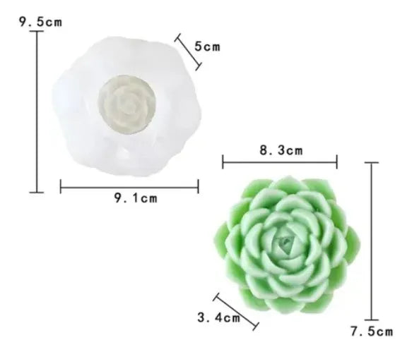 Molde Flor Suculenta n. 82