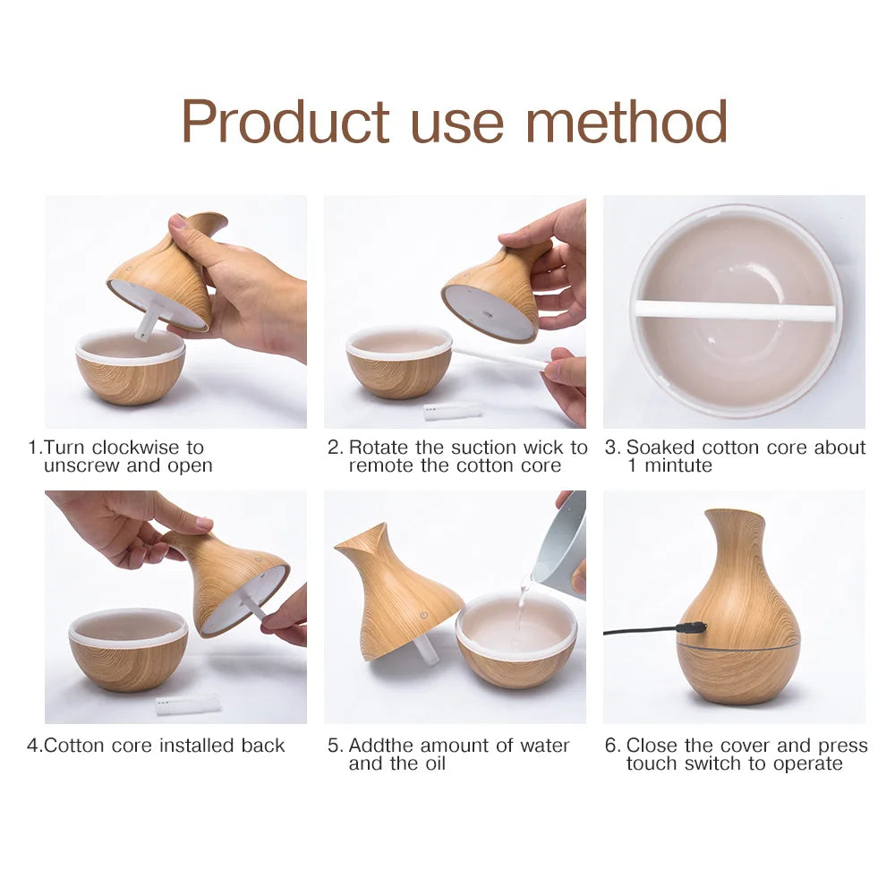 Aroma Mini-Humidificador USB 300ml - AJ21001