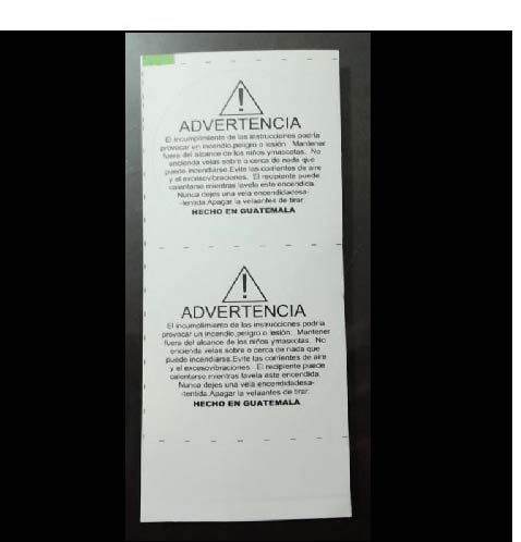 Etiqueta de Advertencia 25pk - 3.5cms
