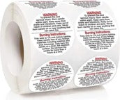 Etiqueta de Advertencia 25pk - 3.5cms