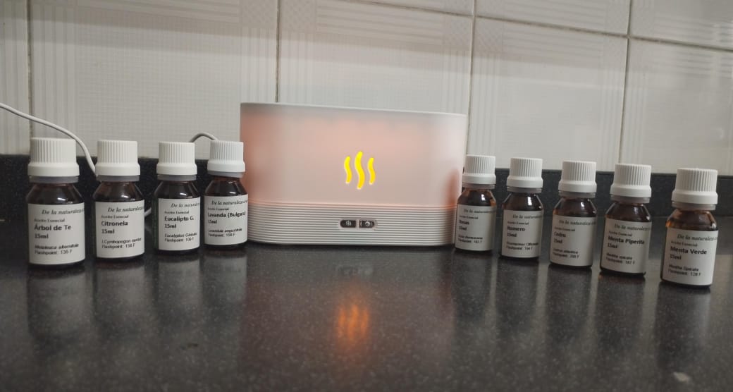 Kit Humidificador Difusor - Aromaterapia + 1 Aceite Esencial puro