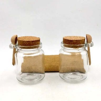 Vaso vidrio c/tapa corcho 100ml - No.9