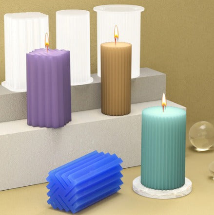 Molde Pillar Cuadrado Lineas