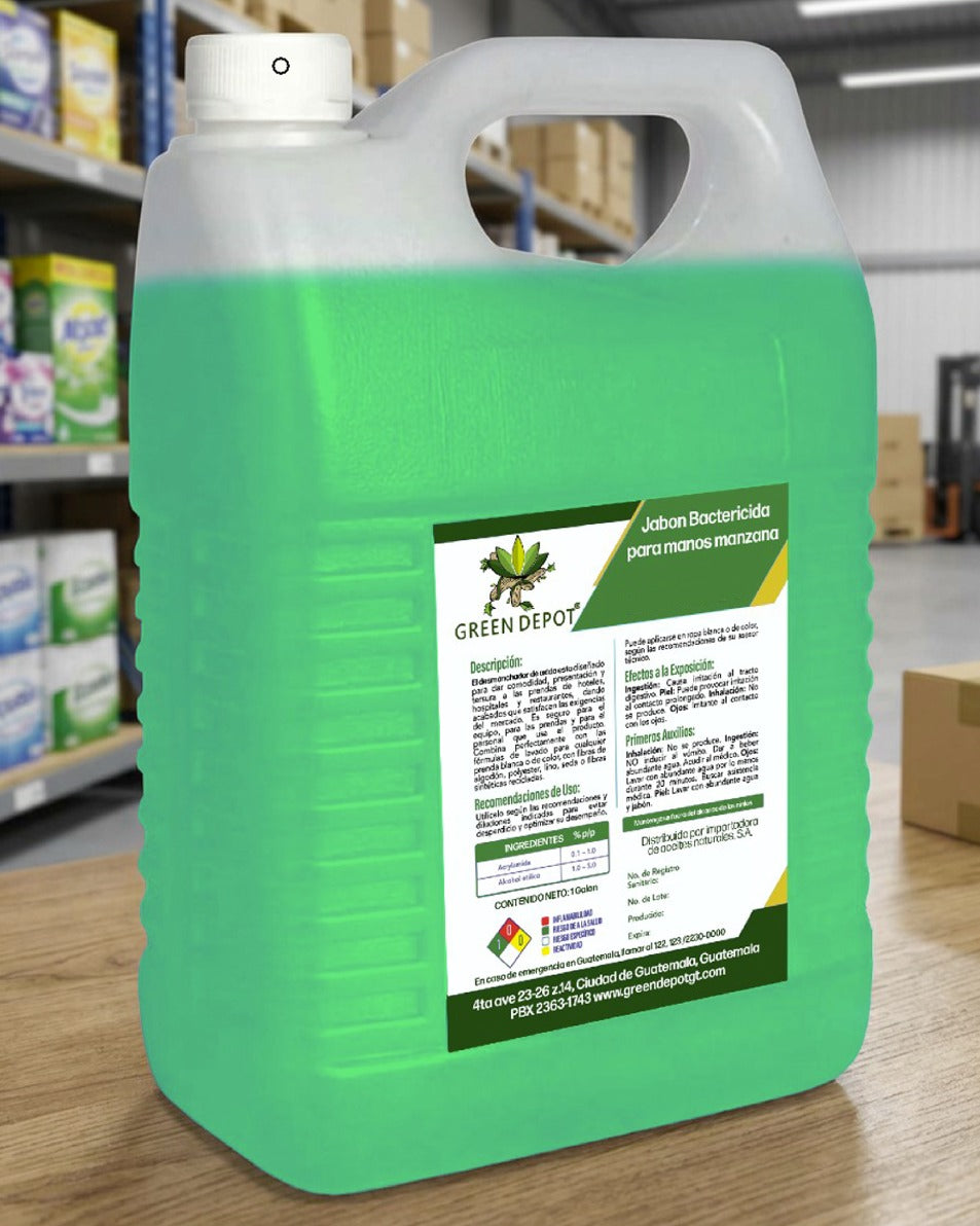 Jabon Bactericida para Manos - Manzana Verde