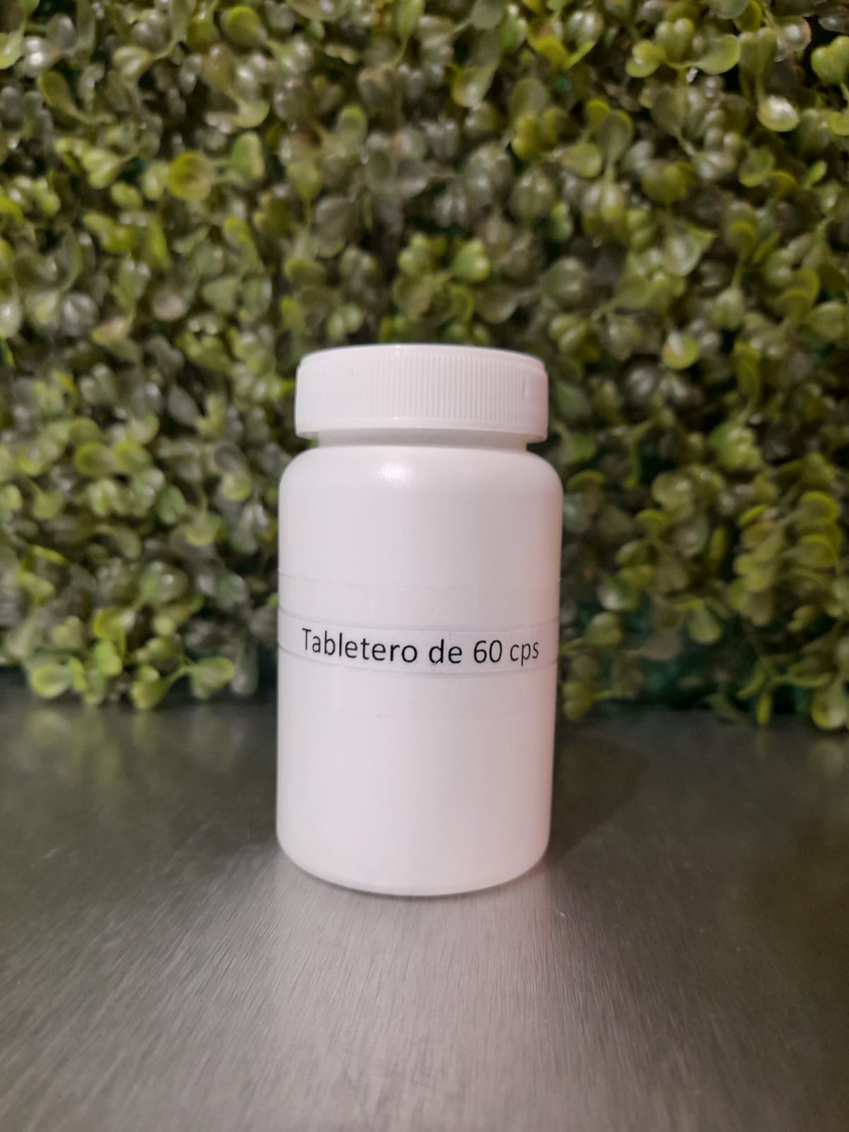 Frasco Pastillero PE-MK Blanco con tapa - 60 capsulas