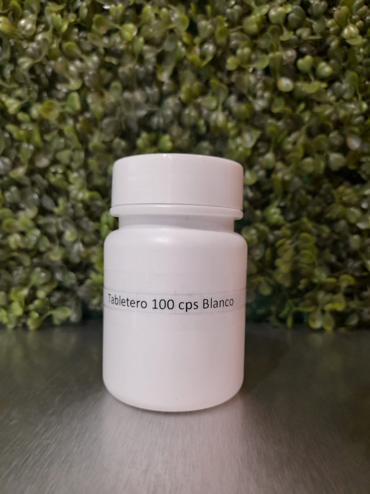 Frasco Pastillero PE-MK Blanco con tapa - 100 capsulas