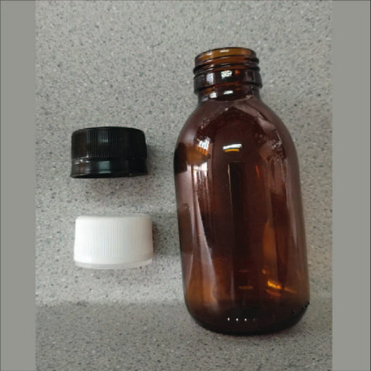 Frasco Vidrio Amber c/Tapa Rosca 28mm - 125ml