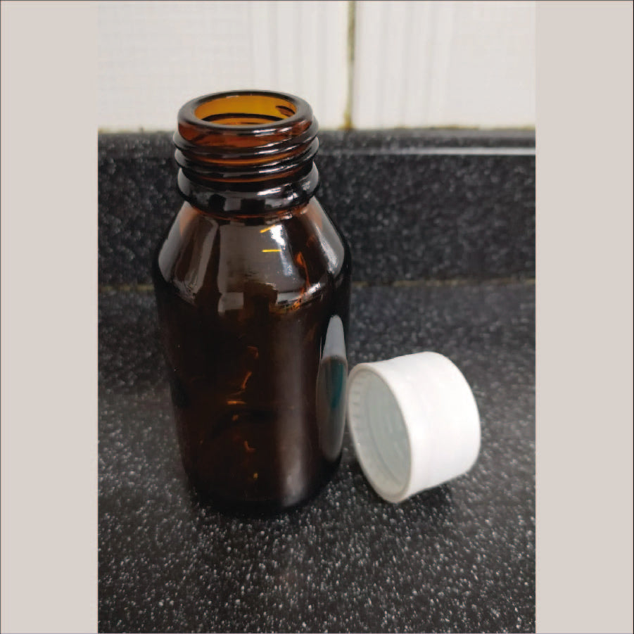 Frasco Vidrio Amber c/Tapa Rosca 28mm - 60ml