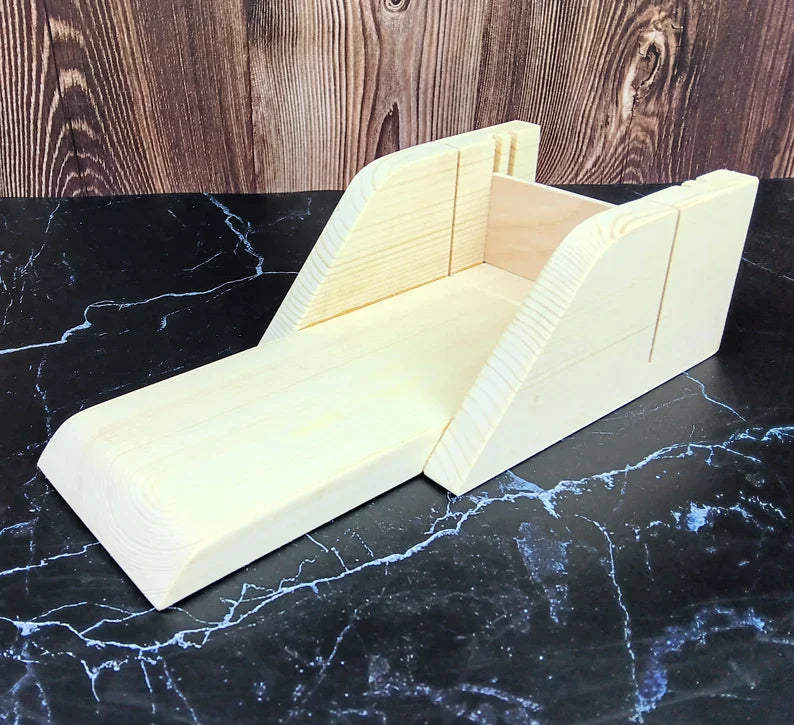 Set de Cortadora y cuchilla de Jabón en Barra - Madera No. 4