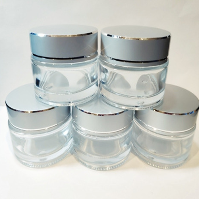 Tarro Vidrio c/Tapa Plateada - 50g