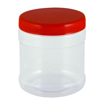 Tarro Plastico T/negra, Blanca - 8oz