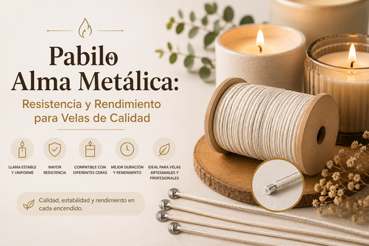 Pabilo Alma Metálica: Resistencia y Rendimiento para Velas de Calidad