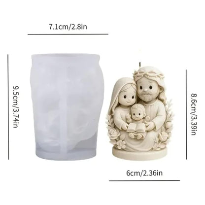 Molde Virgen Maria, Jose y Nino Jesus N.56
