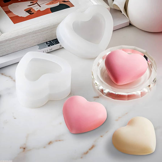 Molde de silicona bubble 9 corazones para hacer velas caseras.
