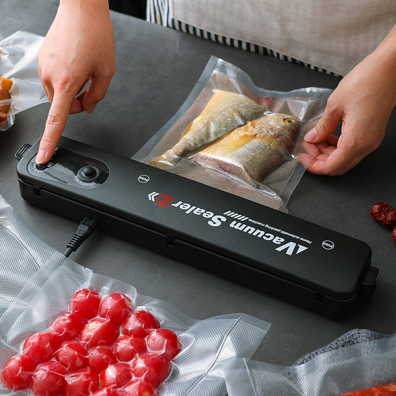 Máquina De Vacío Portátil Para Alimentos - Sellador Al Vacío Con 10 Bolsas Y Clips - Mantiene Frescos Carnes, Frutas Y Verduras