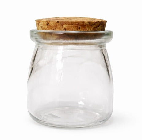 Vaso vidrio c/tapa corcho 200ml - No.9