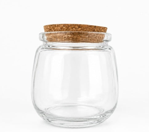 Vaso vidrio c/tapa corcho 200ml - No.9