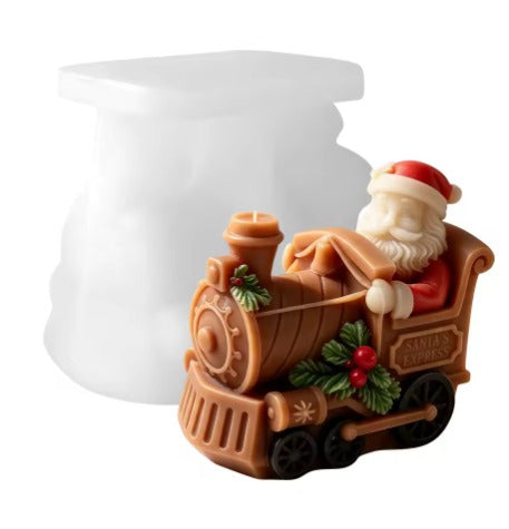 Molde tren navidad santa claus n. 32