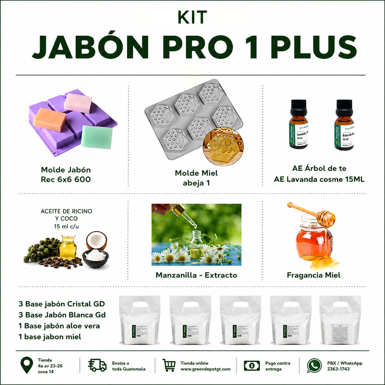 Kit PRO PLUS para hacer Jabon - No. 1