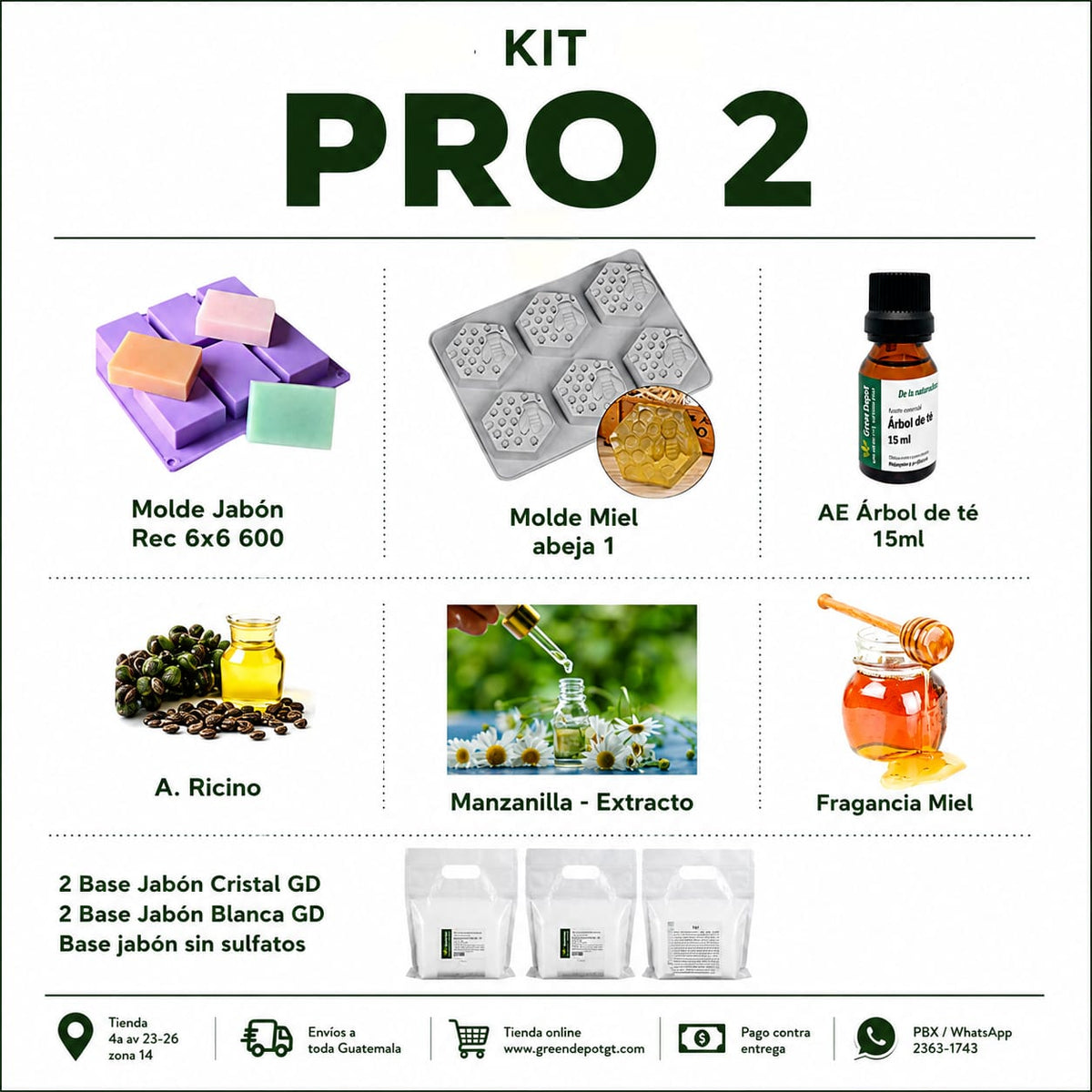 Kit PRO para hacer Jabon - No. 2
