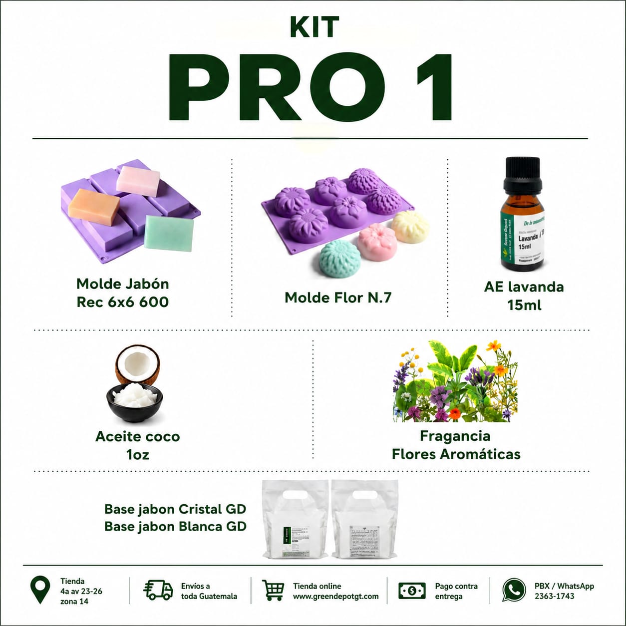 Kit PRO para hacer Jabon - No. 1