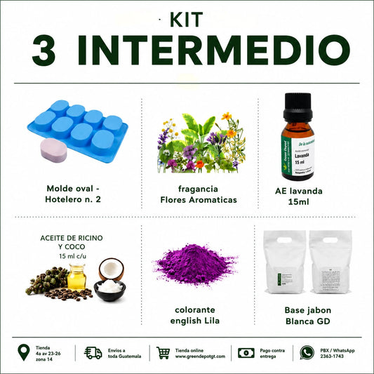 Kit INTERMEDIO para hacer Jabon - No. 3