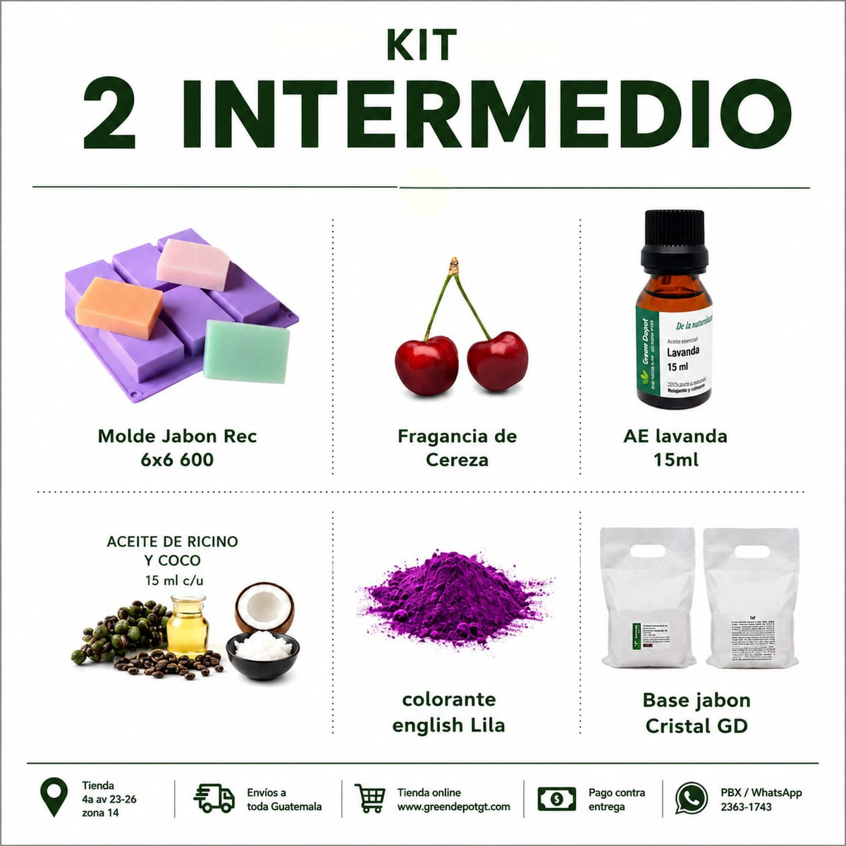 Kit INTERMEDIO para hacer Jabon - No. 2