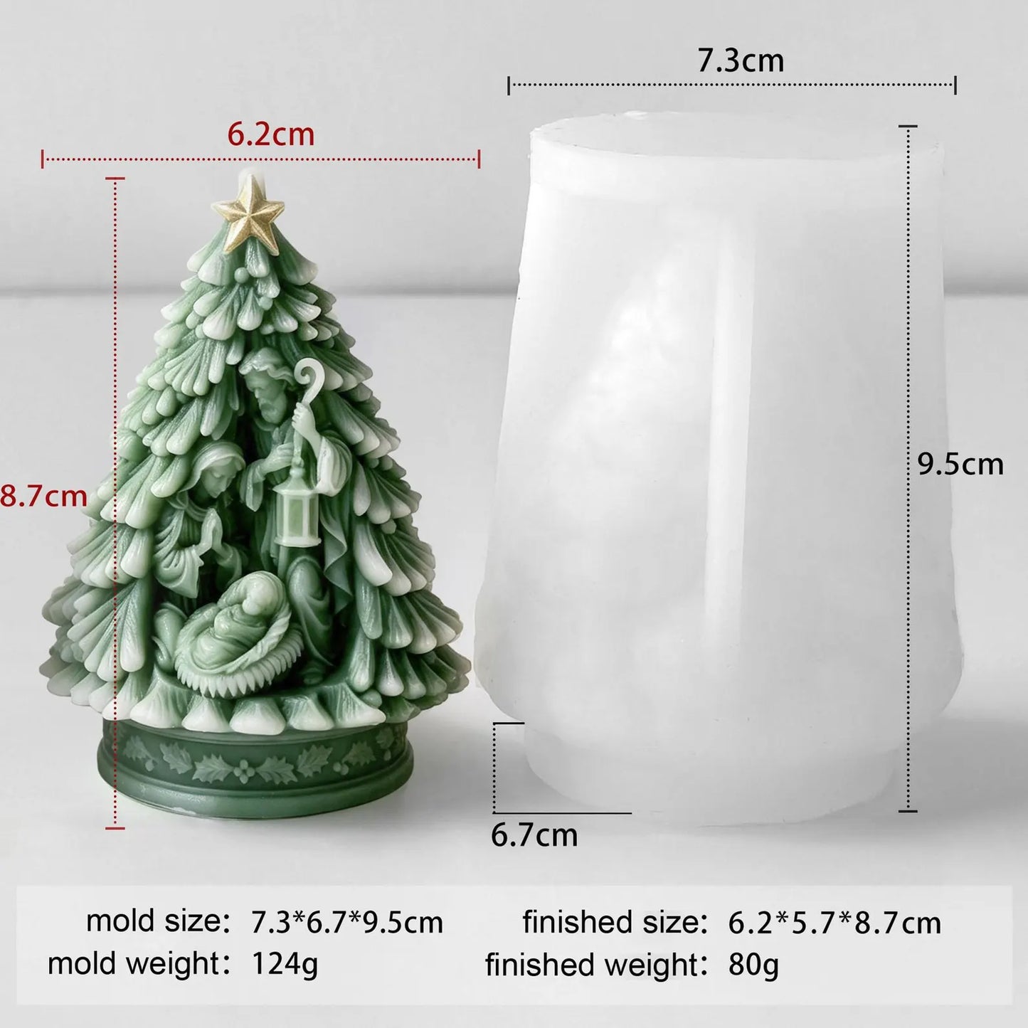Molde  arbol navidad n.28